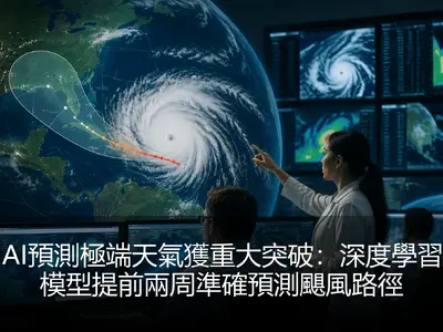 AI預測極端天氣獲重大突破：深度學習模型提前兩周準確預測颶風路徑