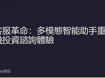 AI客服革命：多模態智能助手重塑金融投資諮詢體驗